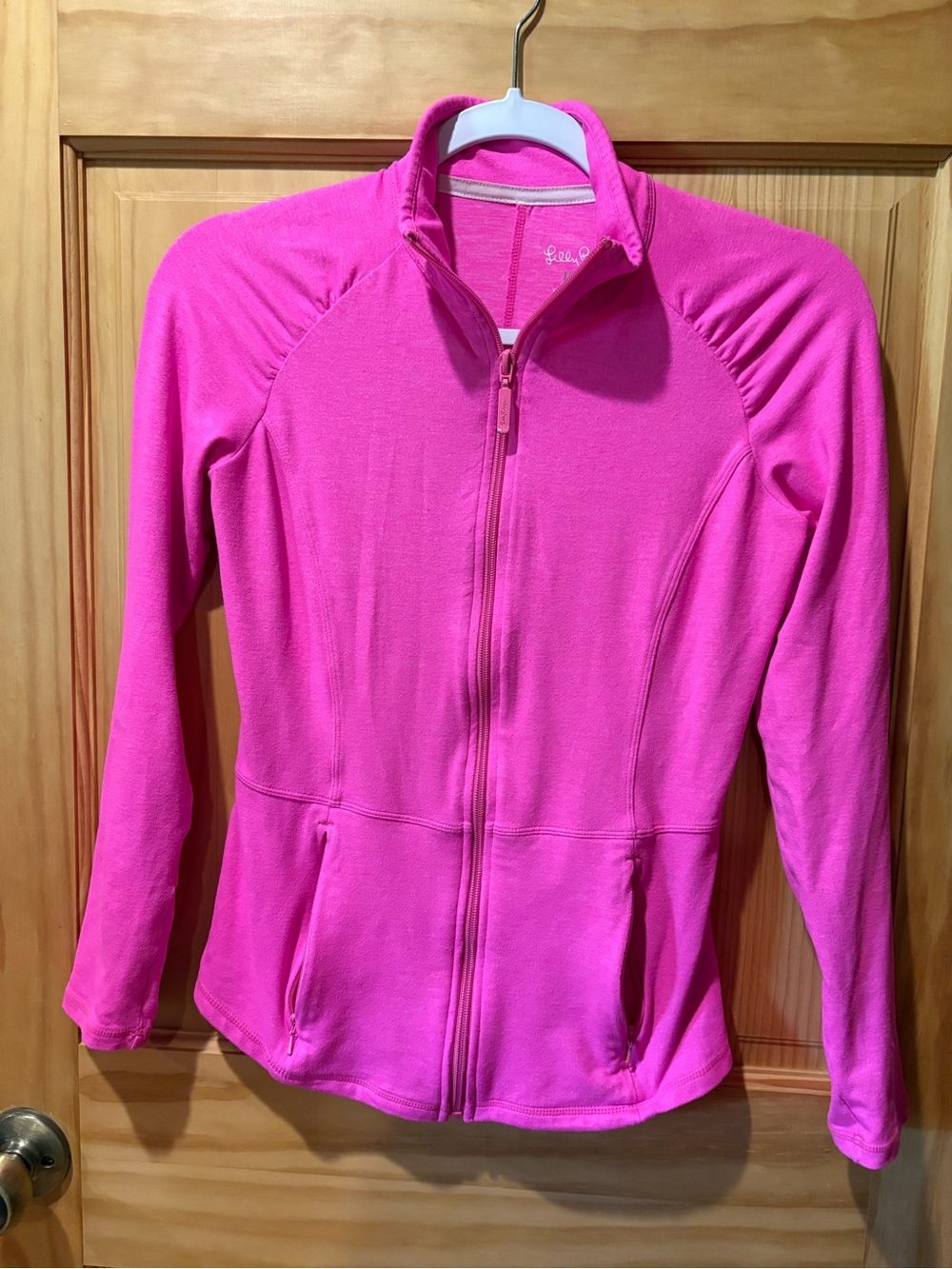 Lilly Pulitzer Luxletic Weekender Full-Zip Jacket hot pink women’s S